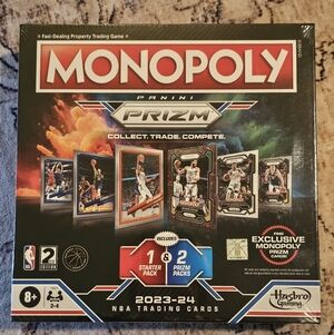 Monopoly Prizm: NBA 2nd Edition board game with 2023-24 Panini NBA trading cards